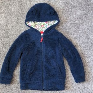 Mini Boden cozy teddy hoodie, size 7 8